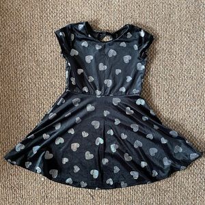 Glitter heart print dress